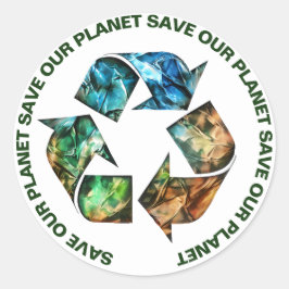 Spara vår planetschackers runt klistermärke