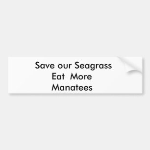 Spara vår Seagrass äter mer Manatees Bildekal
