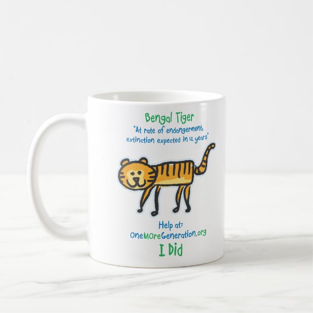 Spara vår tiger kaffemugg (Vänster)