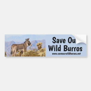 Spara Vår Vild Burros Bildekal