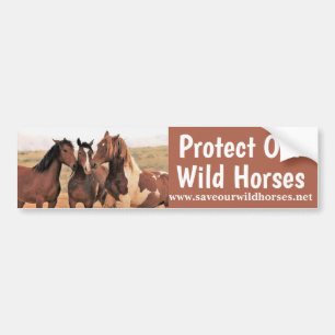 Spara Vår Vild Horses  Bildekal