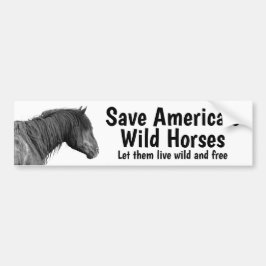Spara vår Vild Horses Bumper Sticker Bildekal