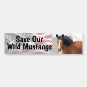 Spara vår Vild Horses Bumper Sticker Bildekal