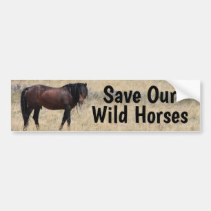Spara Vår Vild Horses Kampanj Bumper Sticker Bildekal
