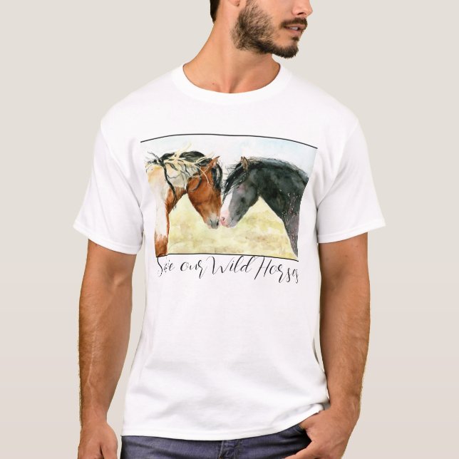 Spara vår Vild Horses T Shirt (Framsida)