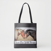 Spara vår Vild Horses Tote Bag