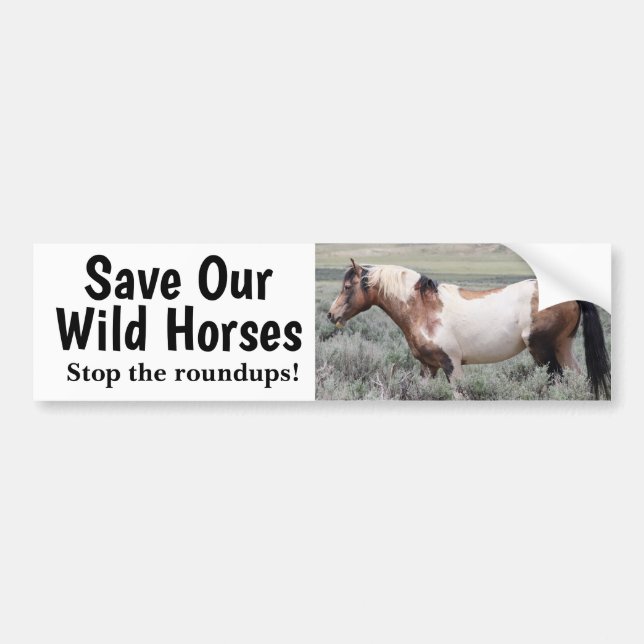 Spara Vår Vild Horses Traveler Bildekal (Framsidan)