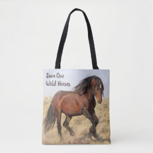 Spara Vår Vild Horses Tygkasse
