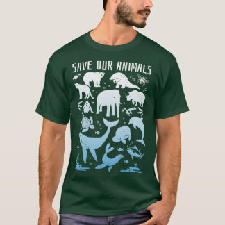 Spara Våra djur är utrotningshotade i världen T Shirt