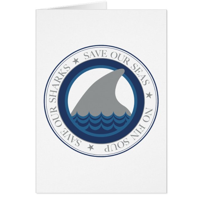 spara våra hajar hälsningskort (Framsidan)