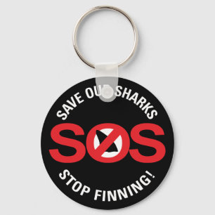 Spara våra hajar som stoppet Finning knäppas Nyckelring