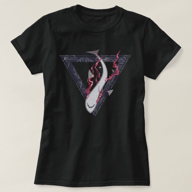 spara våra hajars SOS-blommigt triangel Tee (Design framsida)