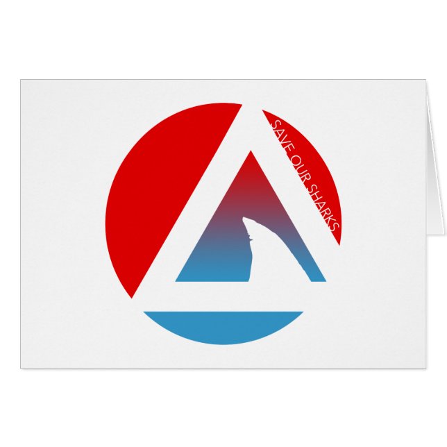 spara våra hajcirklar hälsningskort (Framsidan Horizontal)