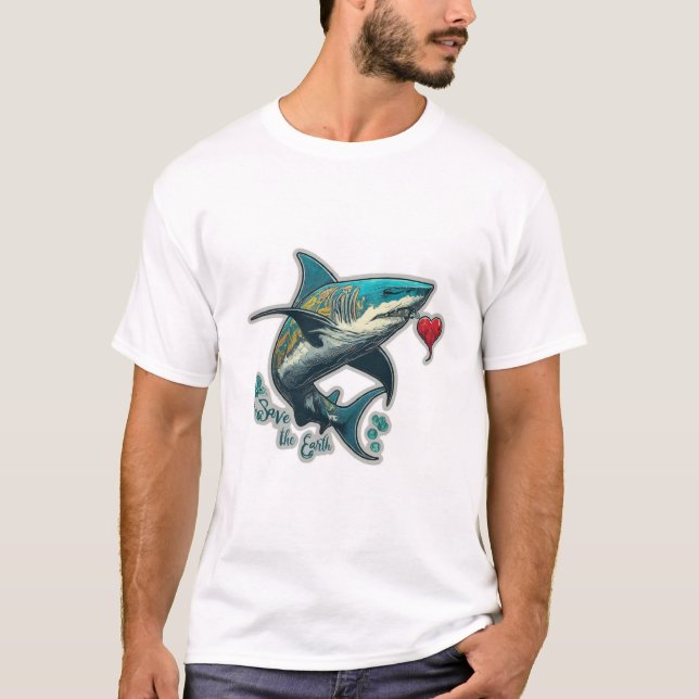 Spara våra hav, mesmeriering av sark Fish T-Shirt (Framsida)