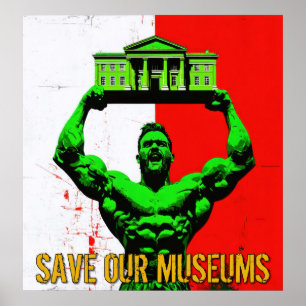 Spara våra museer Poster stort - arkivutskrift