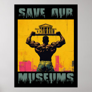 Spara våra museer Poster stort - arkivutskrift