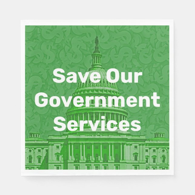 Spara Våra offentliga tjänster Pappersservett (Framsidan)