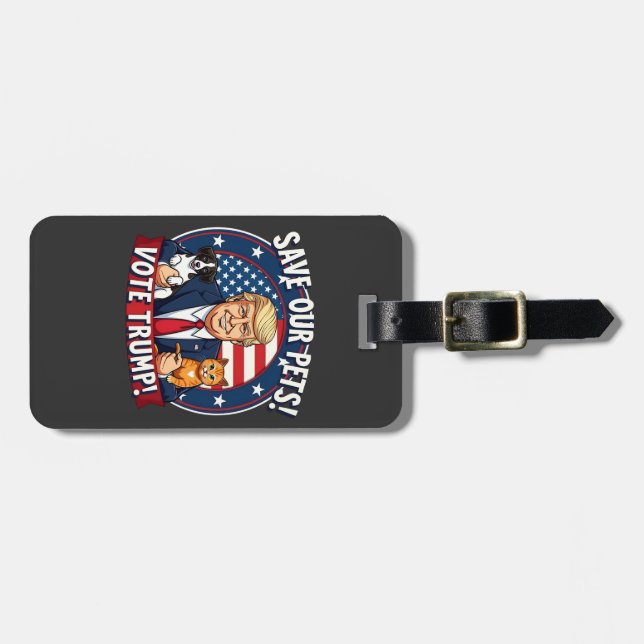 Spara våra sällskapsdjur: Trumpump Pets for Trump  Bagagebricka (Horisontell Framsida)