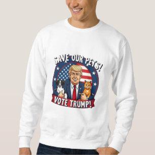 Spara våra sällskapsdjur: Trumpump Pets for Trump Lång Ärmad Tröja