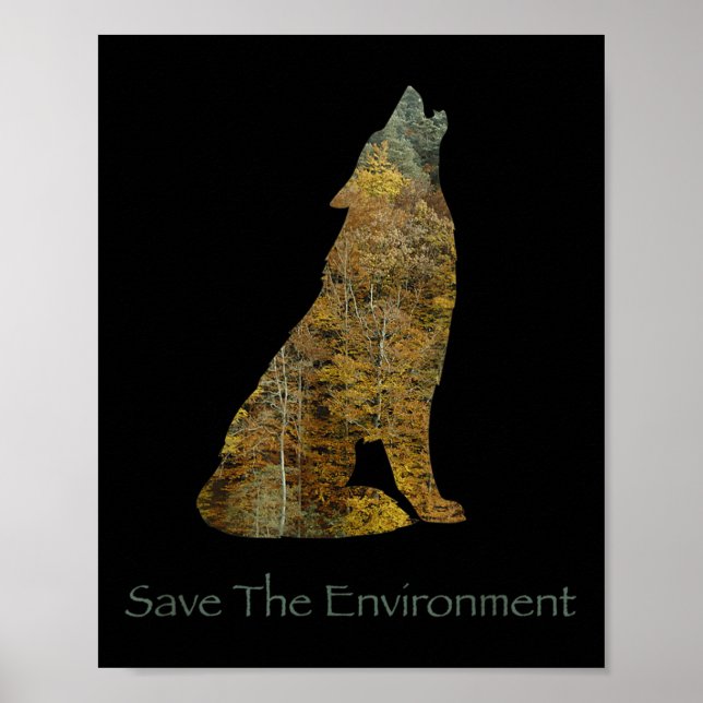 Spara Vargen Environment Silhouette Environmental Poster (Framsidan)