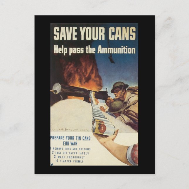 Spara Världskrig 2 för dina behållare Vykort (Framsida)