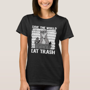 Spara Världsutställningen Sopor Sopor Panda Raccoo T Shirt