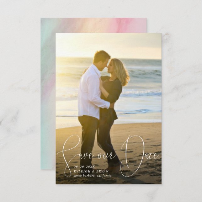 Spara vårt datum Förfinat Linjer Utjämnat ritstift Inbjudningar (Fram/baksida)