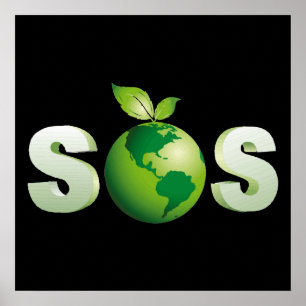 Spara vårt gröna planet poster