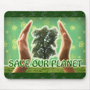Spara vårt planet Mousepad Musmatta