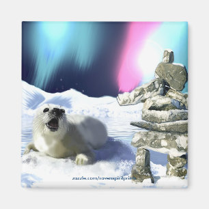 Spara Vårt Sälar! Harp Seal Magnets Magnet