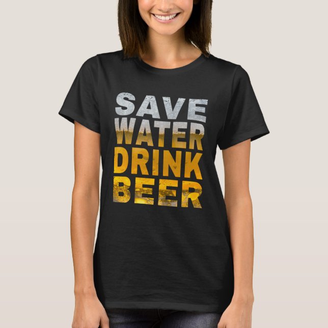 Spara Vatten Drick Öl Sommarlov och Bach T Shirt (Framsida)