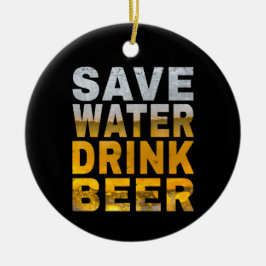 Spara Vatten Drick Öl Tecken För Sällgubbe Party Julgransprydnad Keramik