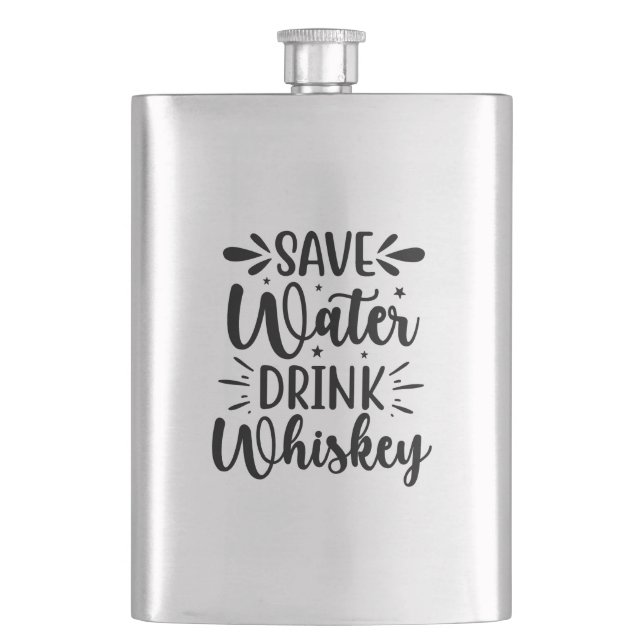 Spara Vatten Drick Whiskey Fickplunta (Framsidan)