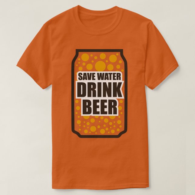 Spara Vatten Drink Beer 2 T Shirt (Design framsida)