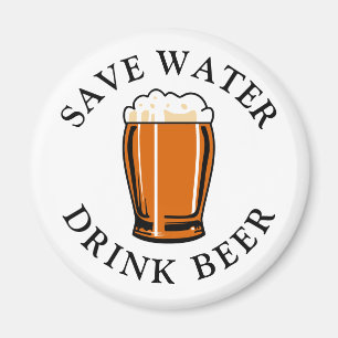 Spara Vatten Drink Beer Magnet