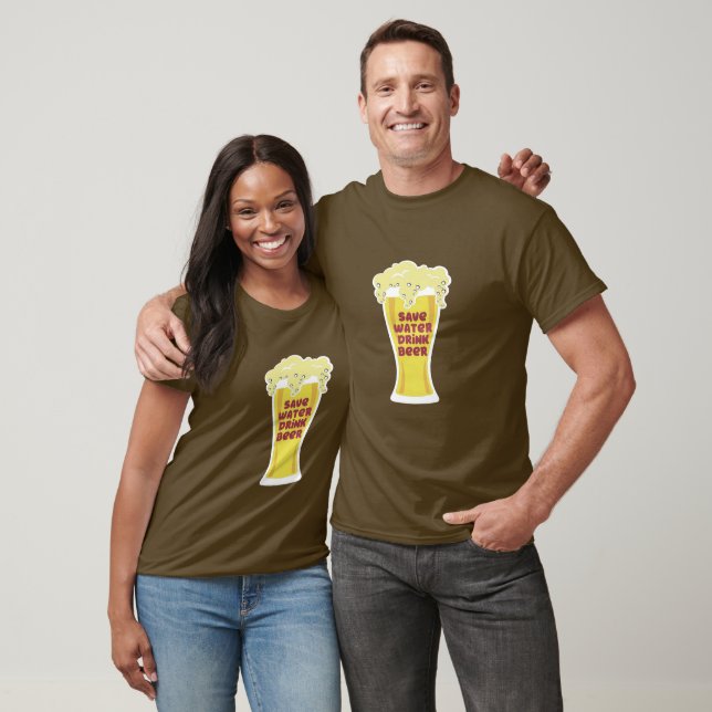 Spara Vatten Drink Beer Shirt - Jordskydd T Shirt (Unisex)