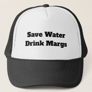 Spara Vatten Drink Margs Trucker Cap, Funny Hat Keps