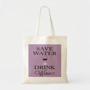 Spara Vatten Drink Vin Tygkasse