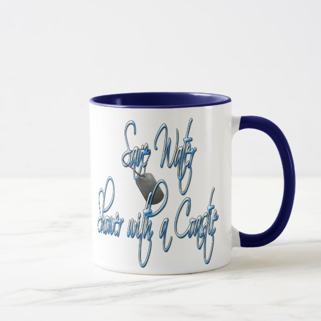Spara Vatten dusch med en koastie Mugg (Höger)