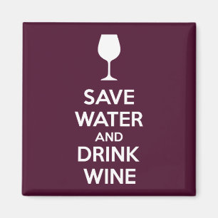 Spara Vatten och Drink Vin Magnet