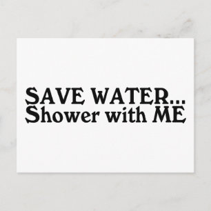 Spara Vatten Shower med mig Vykort