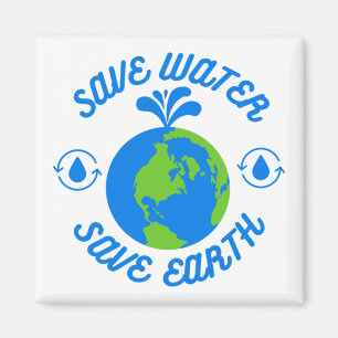 Spara Vatten Spara Earth Magnet