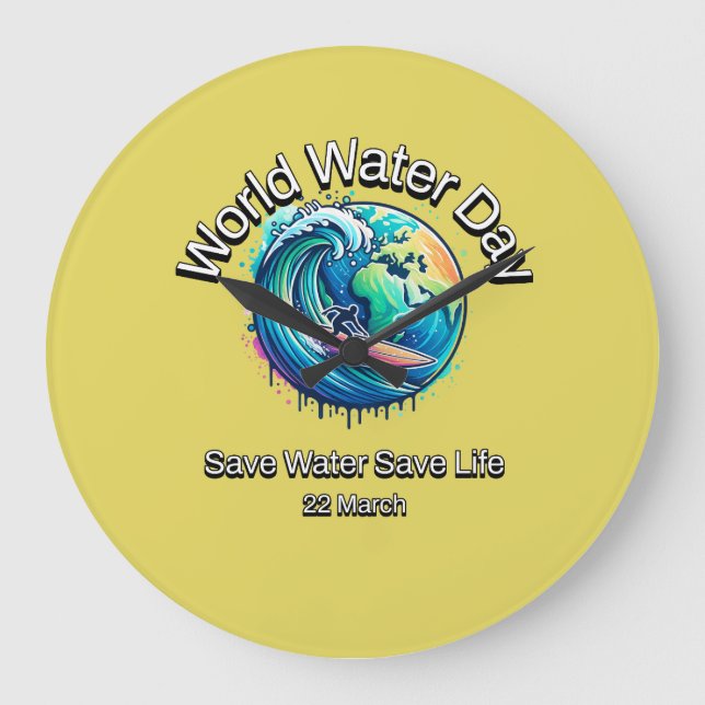 Spara Vatten, Spara Life. Världsdagen i Vatten. Stor Klocka (Framsida)