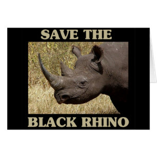 Spara vid Black Rhino Hälsningskort