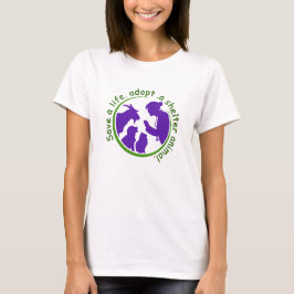 spara vid ett liv, ett husdjur tee shirt