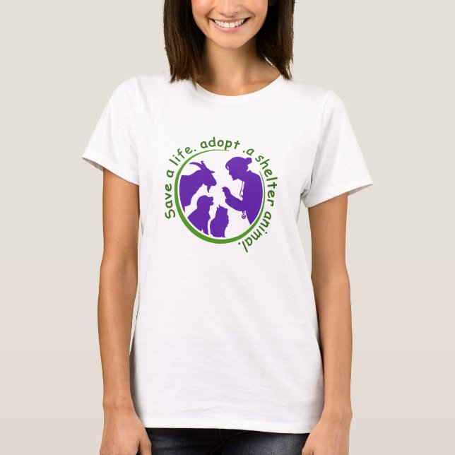 spara vid ett liv, ett husdjur tee shirt (Framsida)