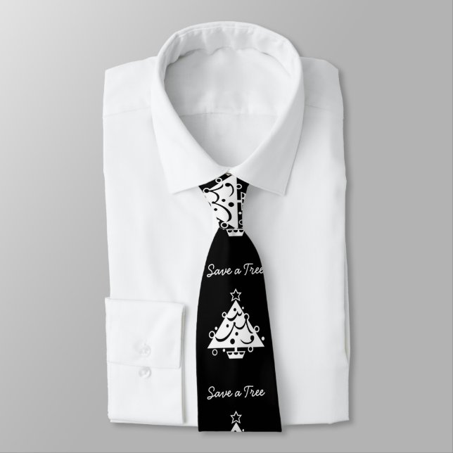 Spara vid Träd Julgran Star Black and White Slips (Bunden)
