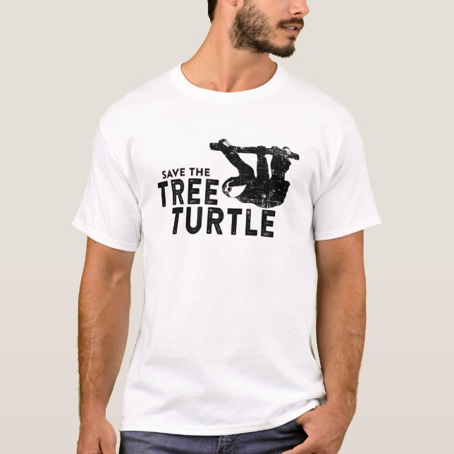 Spara vid Träd-sköldpaddan T Shirt (Framsida)