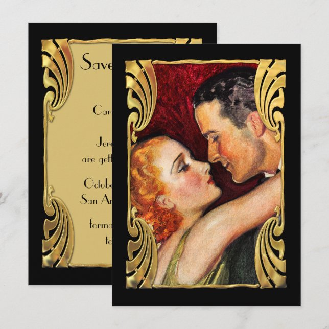 Spara Vintagen Datum par Datumet (Fram/baksida)