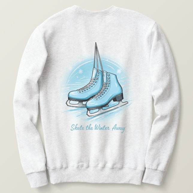 Spara vintern genom att åka skridskor t shirt (Design baksida)